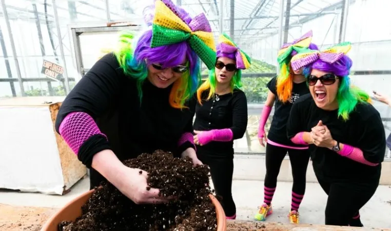 Women planting
