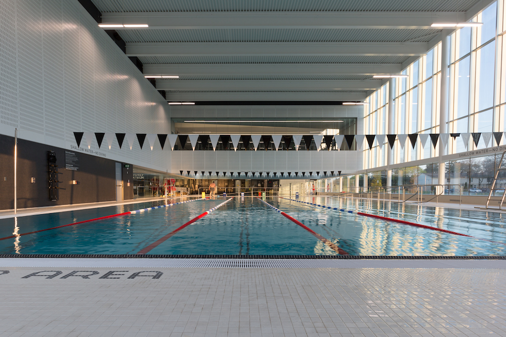 The Bostwick pool with swimming lanes.