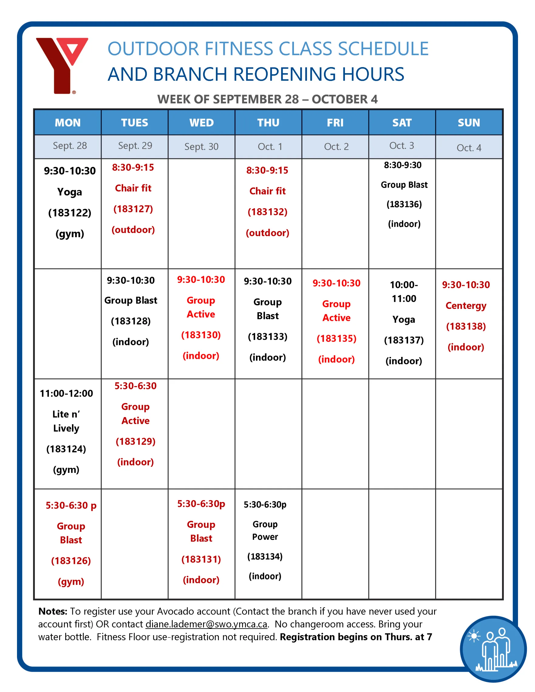 STY Sept 28 Schedule