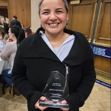 Jenny with her award